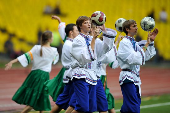 Football Qualifying for EURO 2012. Match Russia - Macedonia