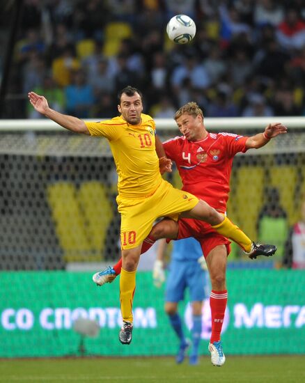 Football Qualifying for Euro 2012. Match Russia - Macedonia