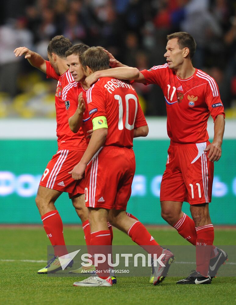 Football Qualifying for Euro 2012. Match Russia - Macedonia