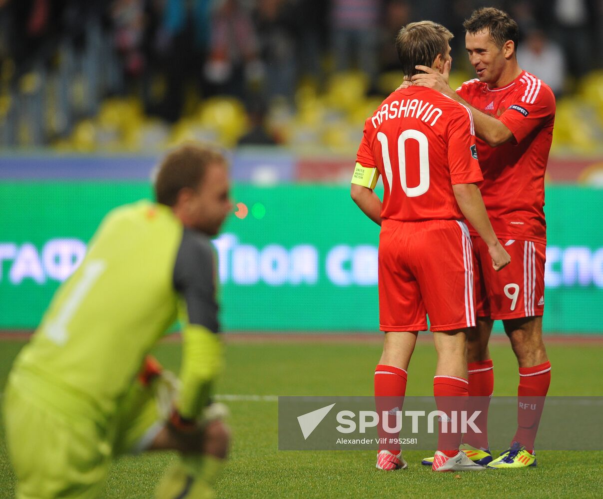 Football Qualifying for Euro 2012. Match Russia - Macedonia
