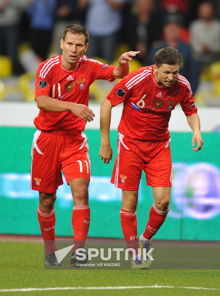 Football Qualifying for Euro 2012. Match Russia - Macedonia