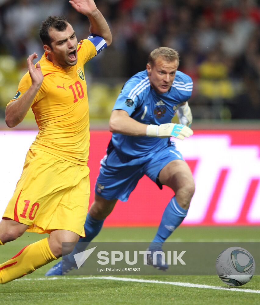 Football Qualifying for Euro 2012. Match Russia - Macedonia