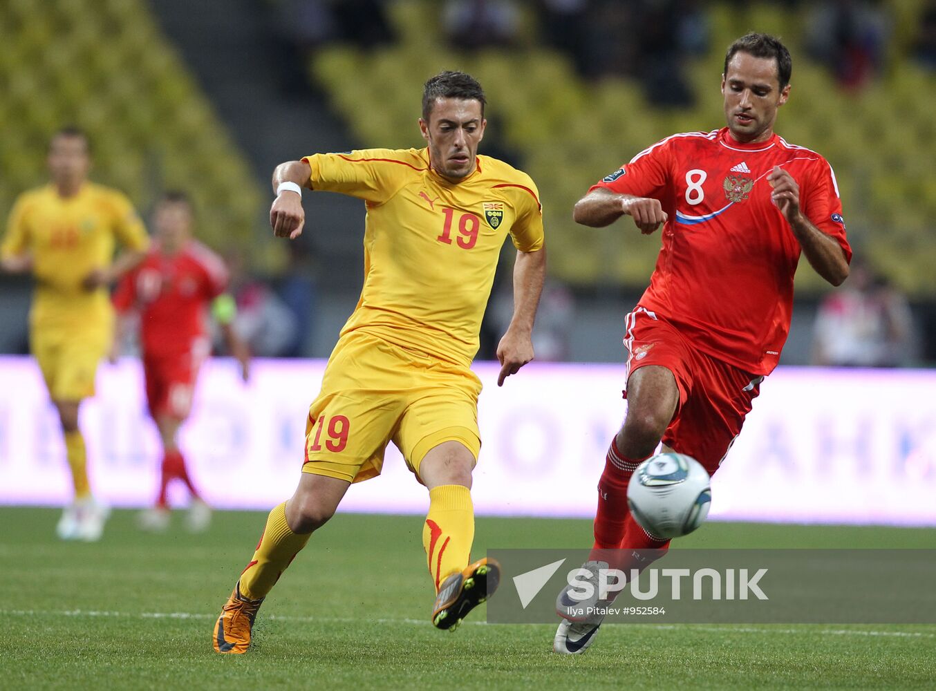 Football Qualifying for Euro 2012. Match Russia - Macedonia