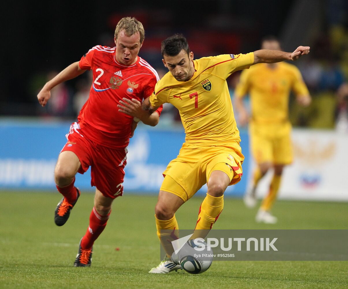 Football Qualifying for Euro 2012. Match Russia - Macedonia