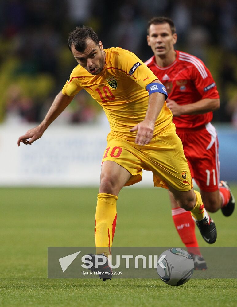 Football Qualifying for Euro 2012. Match Russia - Macedonia