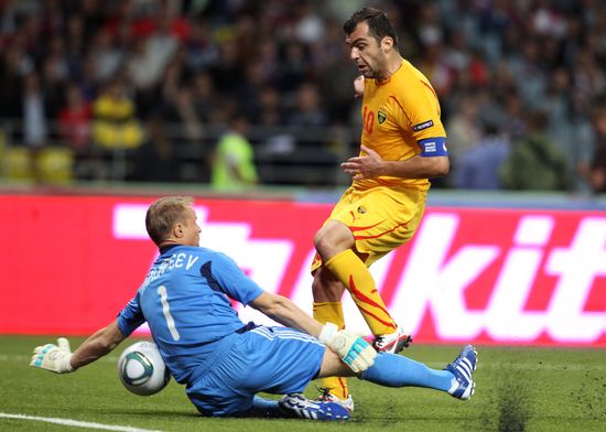 Football Qualifying for EURO 2012 Match Russia – Macedonia
