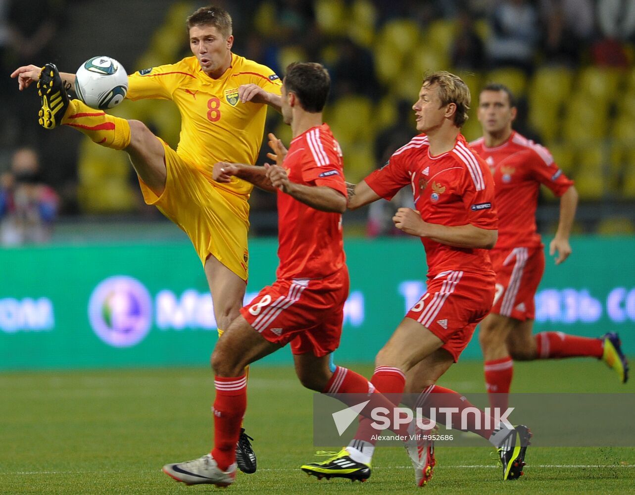 Football Qualifying for EURO 2012 Match Russia - Macedonia