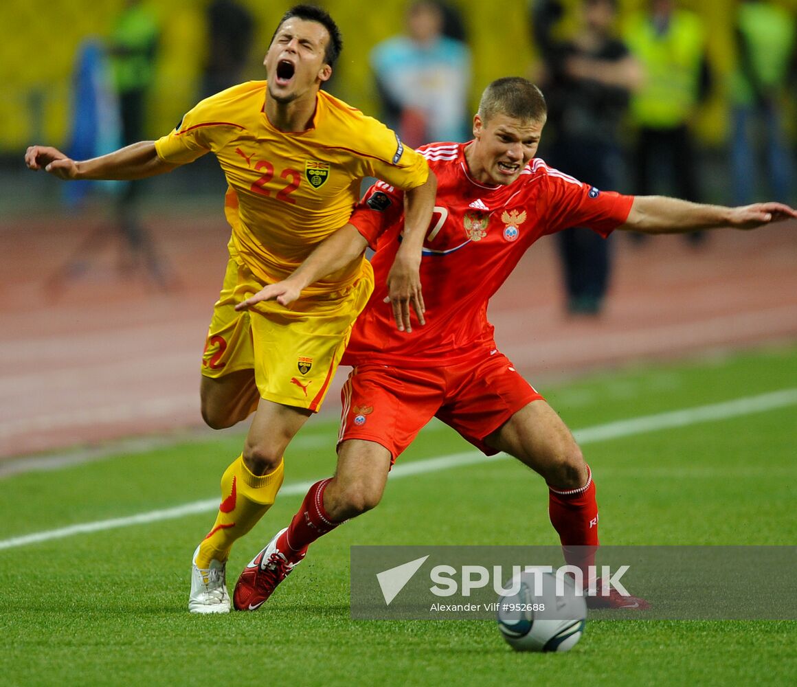 Football Qualifying for EURO 2012 Match Russia - Macedonia