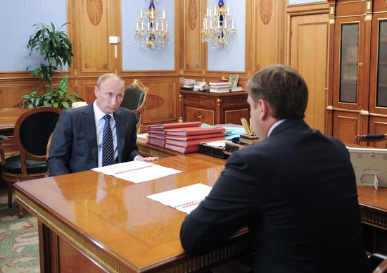 Vladimir Putin meets with Andrey Shevelev