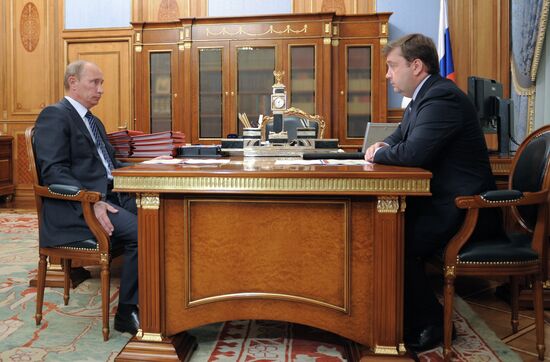 Vladimir Putin meets with Andrey Shevelev