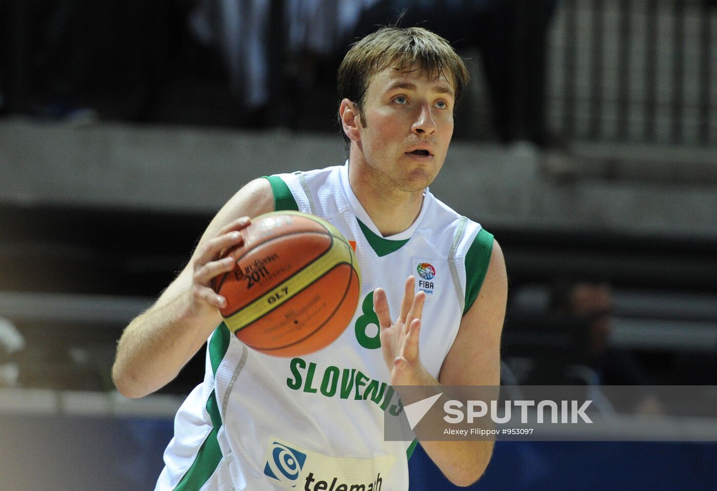 Slovenian team player Matias Smodis