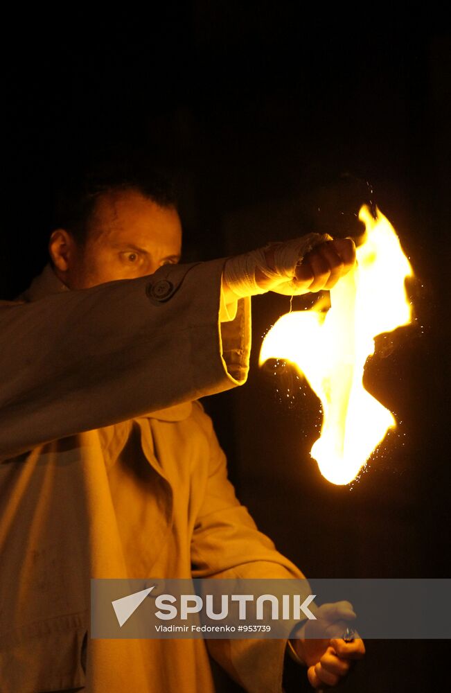 Dress rehearsal of play "Master and Margarita"