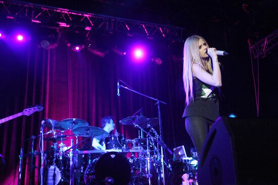 Avril Lavigne in concert at Arena Moscow club
