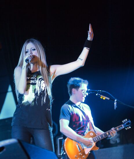 Avril Lavigne in concert at Arena Moscow club
