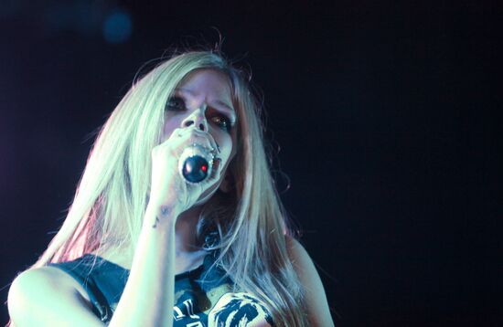 Avril Lavigne in concert at Arena Moscow club