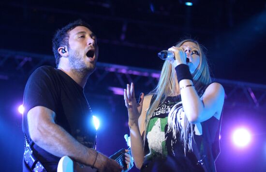Avril Lavigne in concert at Arena Moscow club