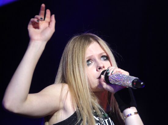Avril Lavigne in concert at Arena Moscow club