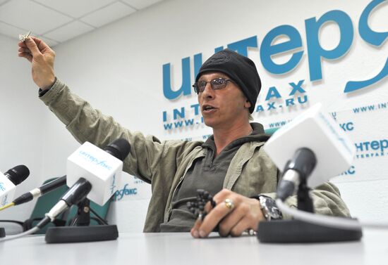 News conference by Ivan Okhlobystin