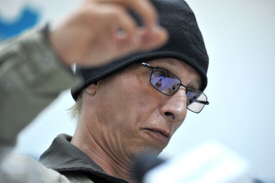 News conference by Ivan Okhlobystin