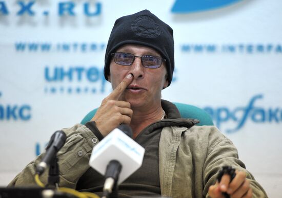 News conference by Ivan Okhlobystin