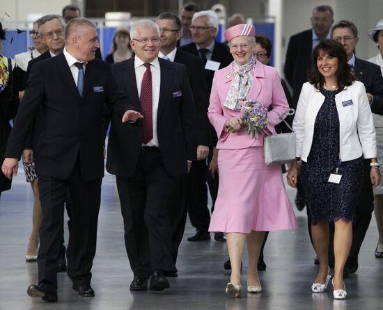Queen Margrethe II of Denmark visits Grundfos Istra factory