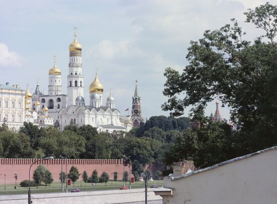 View of Ivan the Great bell tower and cathedrals