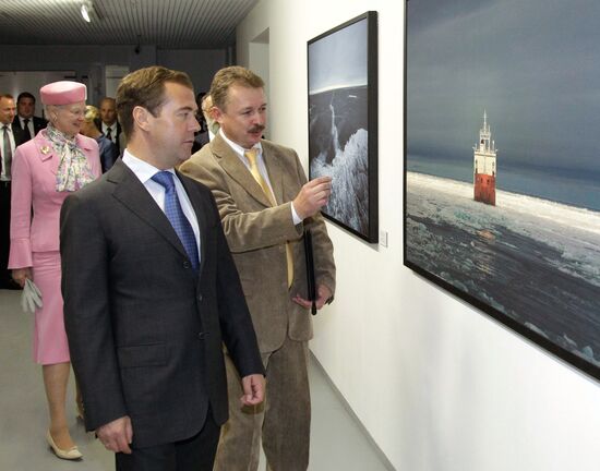 Dmitry Medvedev and Queen Margrethe II open exhibition