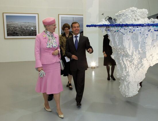 Dmitry Medvedev and Queen Margrethe II open exhibition