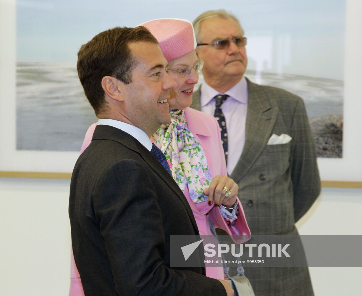 Dmitry Medvedev and Queen Margrethe II open exhibition