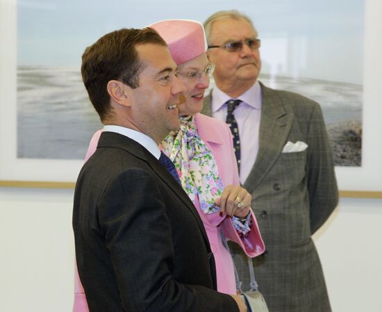 Dmitry Medvedev and Queen Margrethe II open exhibition