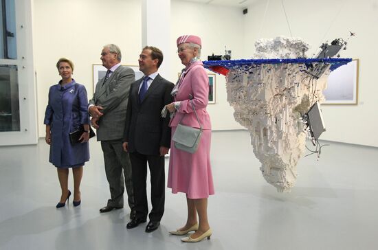 Dmitry Medvedev and Queen Margrethe II open exhibition