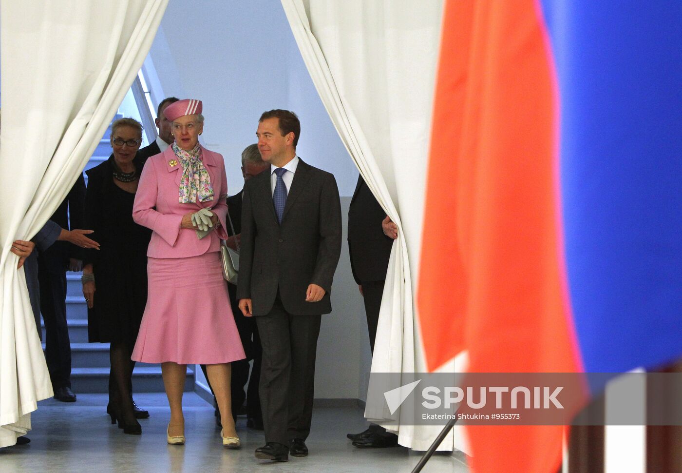 Dmitry Medvedev and Queen Margrethe II open exhibition