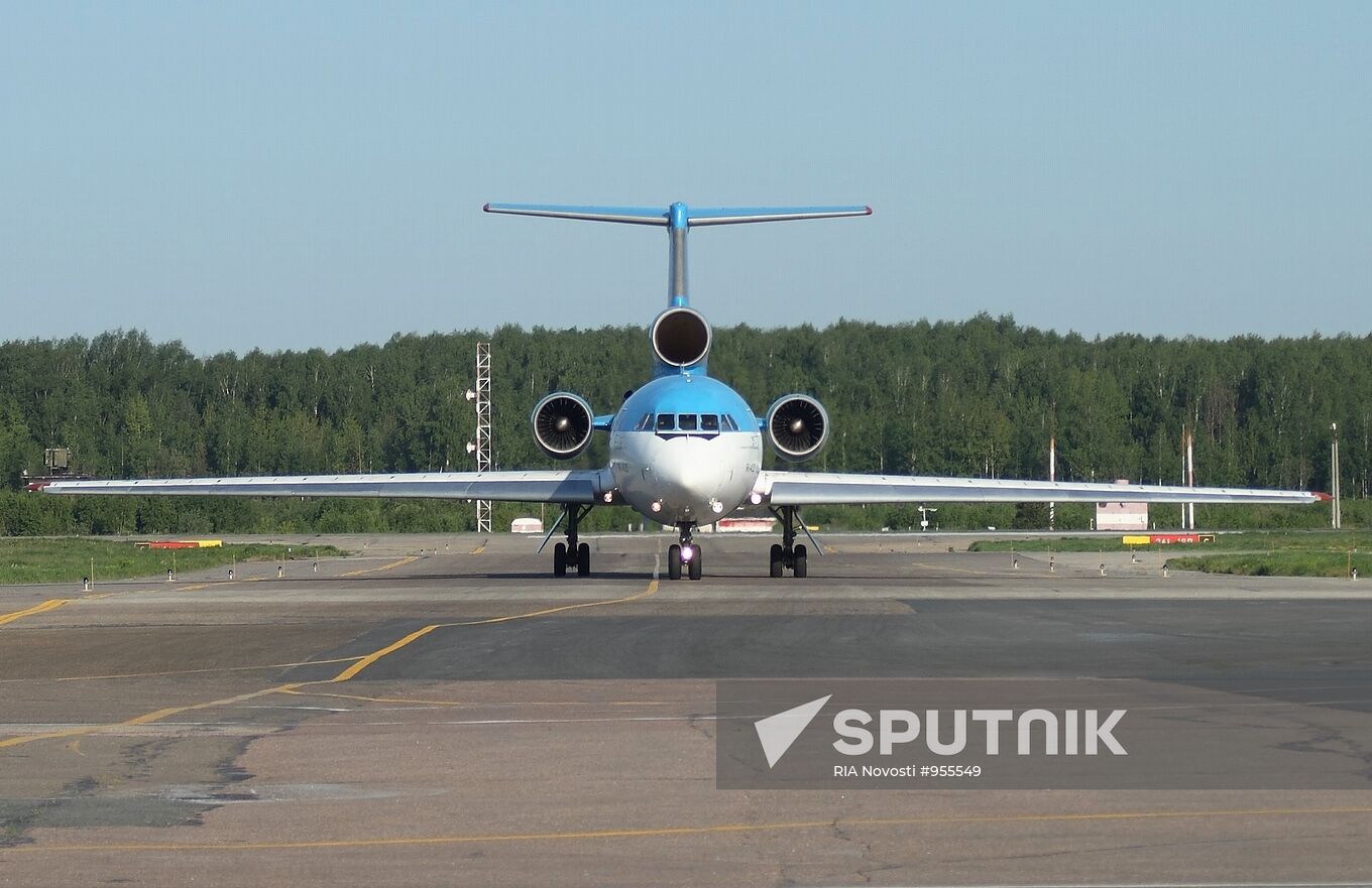 Yak-42D aircraft at Strigino airport