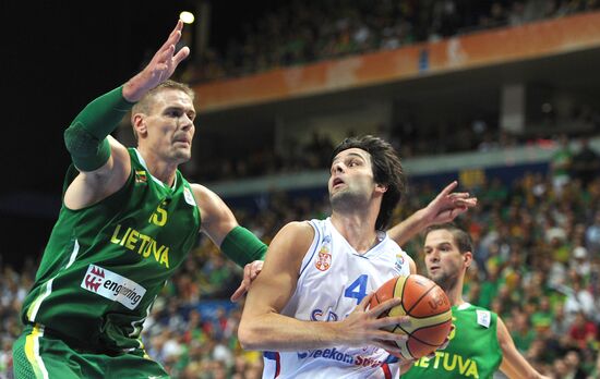 European Basketball Championships. Serbia vs. Lithuania