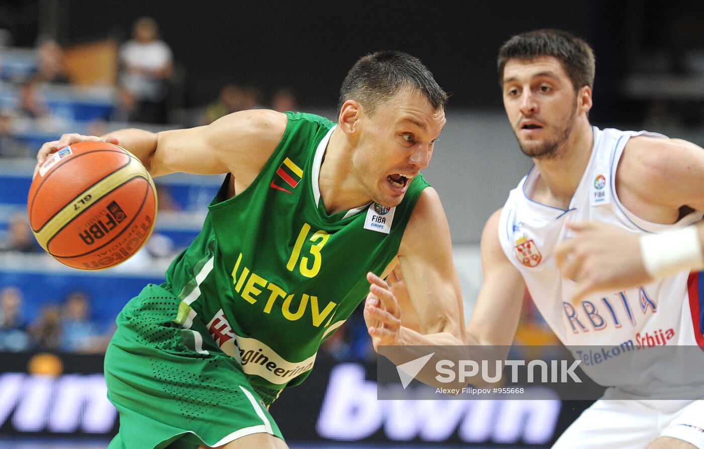 European Basketball Championships. Serbia vs. Lithuania