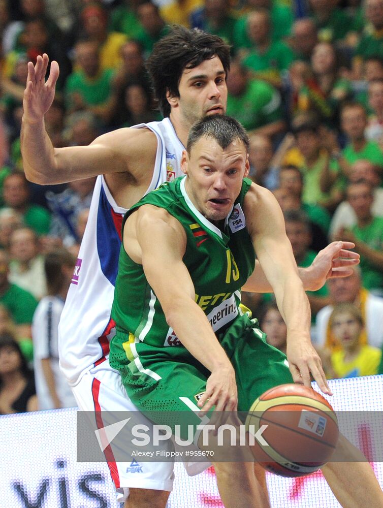 European Basketball Championships. Serbia vs. Lithuania