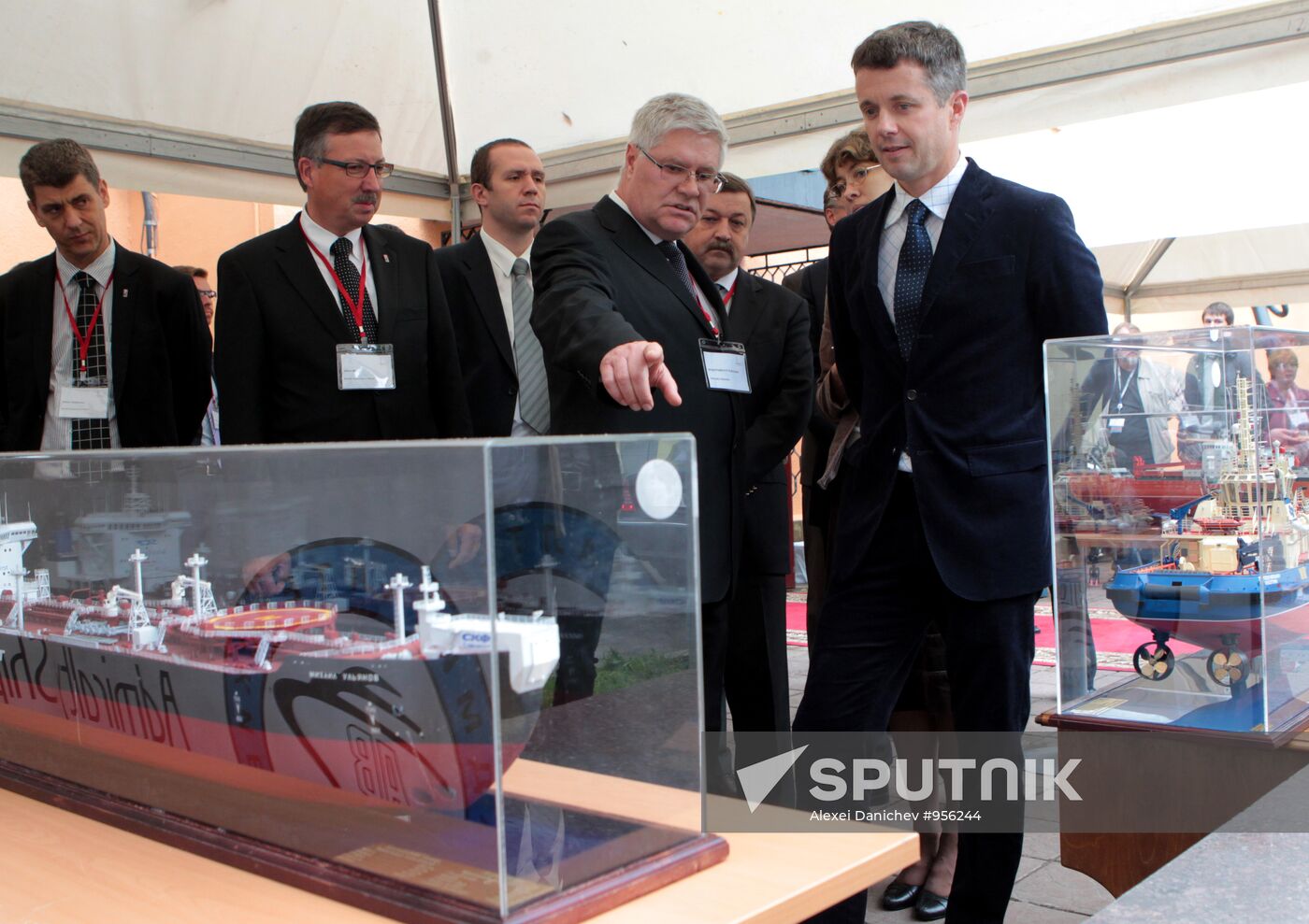 Crown Prince Frederik of Denmark visits Admiralty shipyards