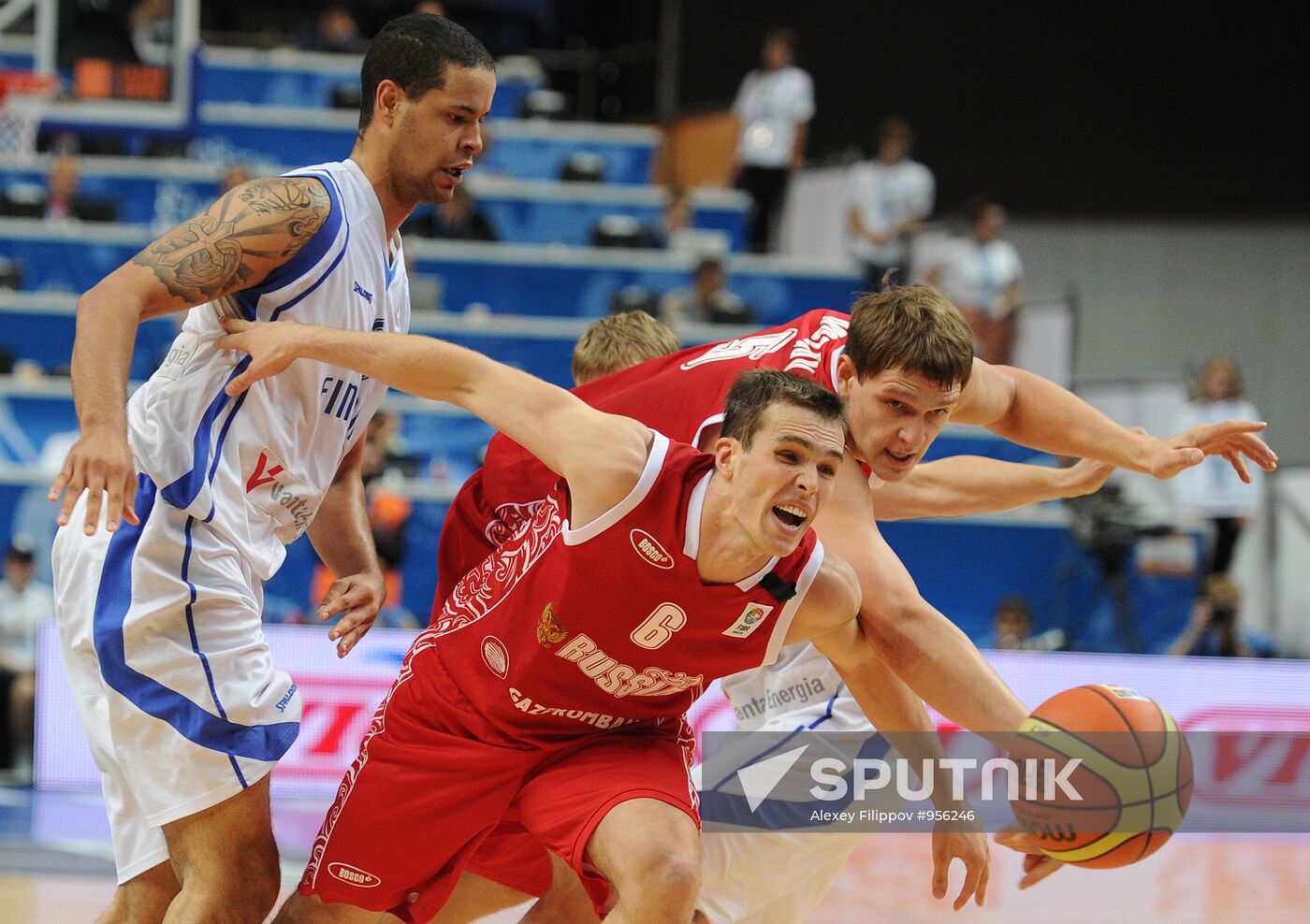 Basketball. European Championships. Match Finland - Russia