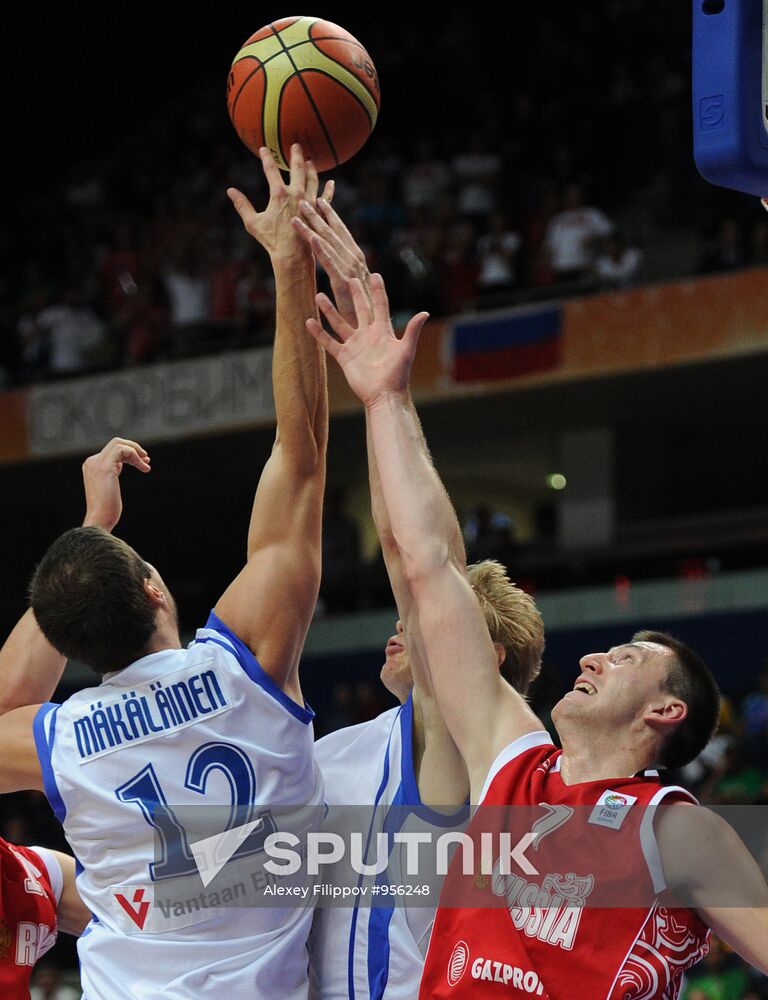 Basketball. European Championships. Match Finland - Russia