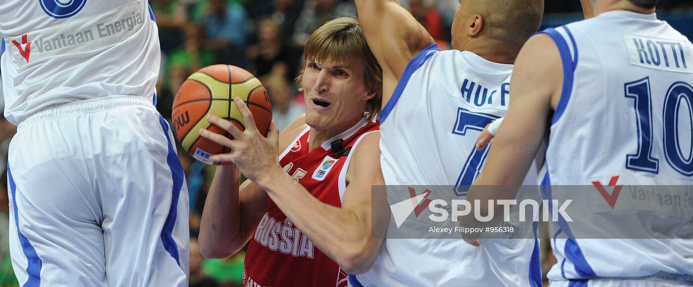 Basketball. European Championships. Match Finland - Russia