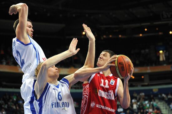 Basketball. European Championships. Match Finland – Russia