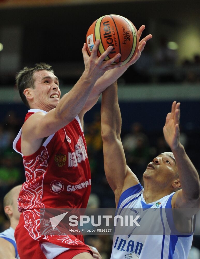 Basketball. European Championships. Match Finland - Russia