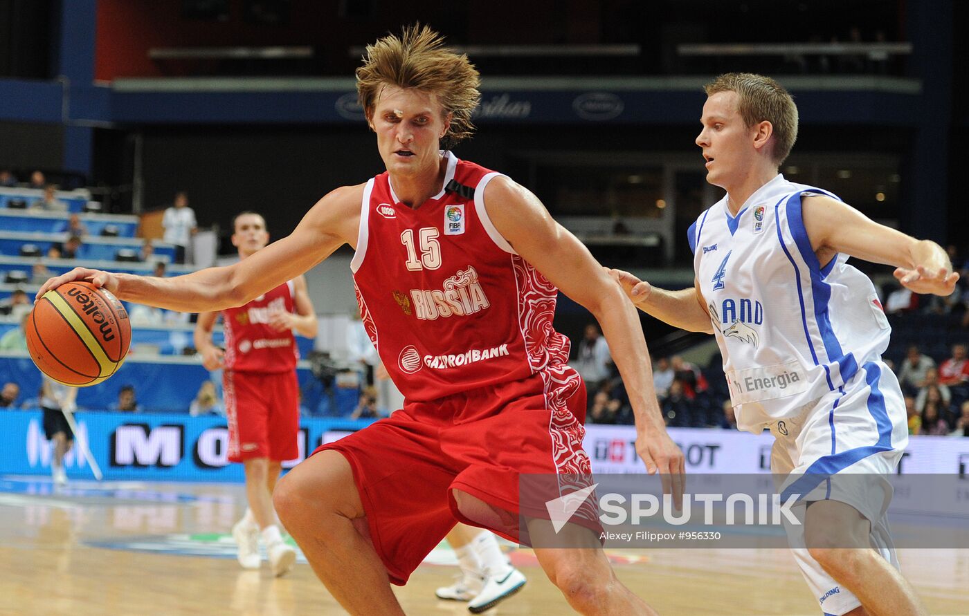 Basketball. European Championships. Match Finland - Russia