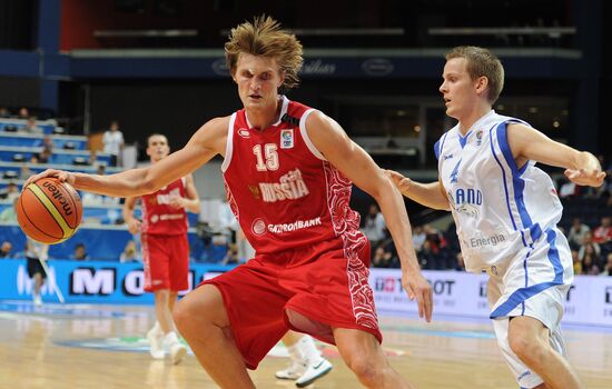 Basketball. European Championships. Match Finland - Russia