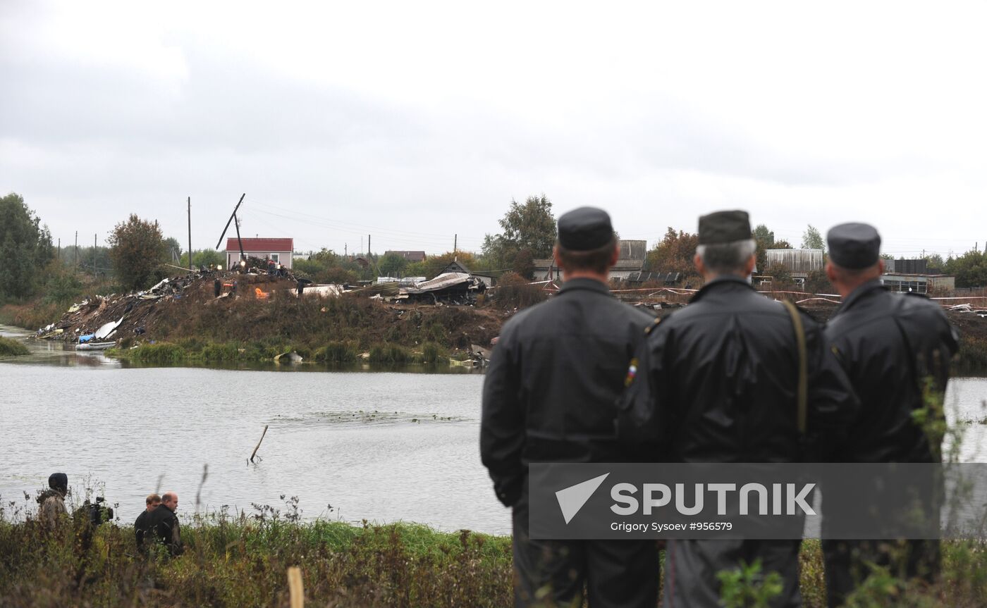 Yak-42 plane crash site in Tunoshna village