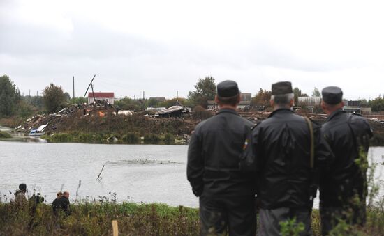 Yak-42 plane crash site in Tunoshna village