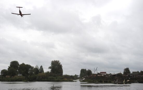 Crash site of Yak-42 near Yaroslavl