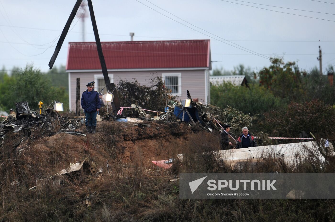 Crash site of Yak-42 near Yaroslavl