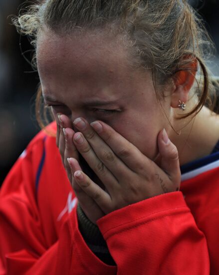 Commemorative action in honor of dead Lokomotiv hockey players