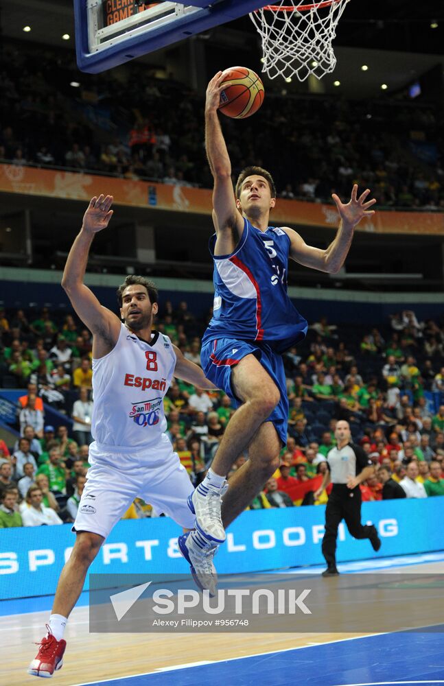 Basketball European Championships. Match Spain - Serbia